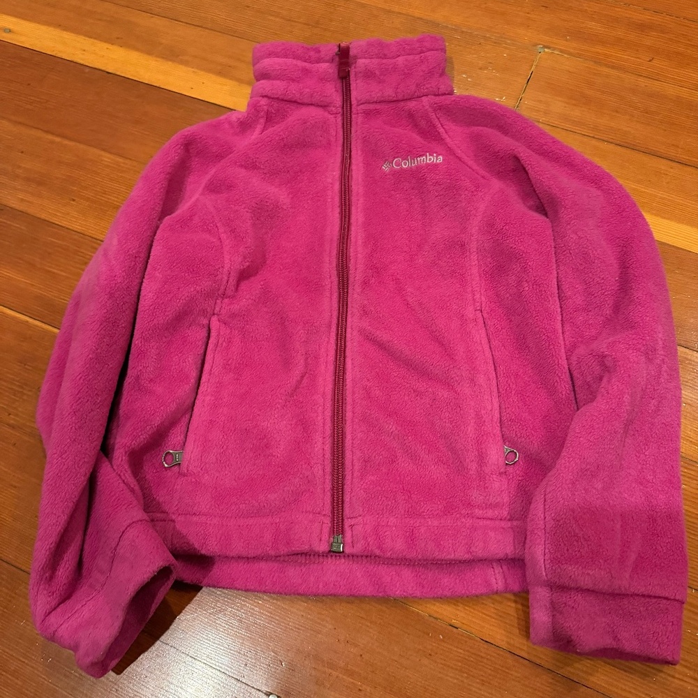 Girls Columbia Fleece Size S/6 Magenta Color